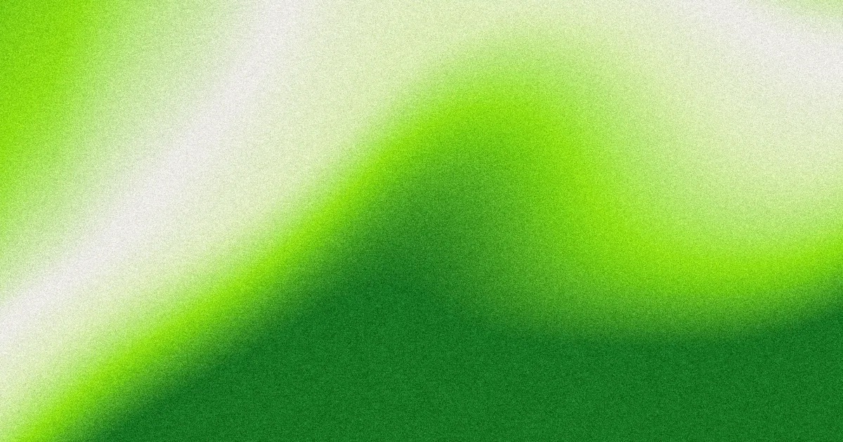 Abstract green gradient with soft curves flowing between bright green and white, evoking visual noise and texture